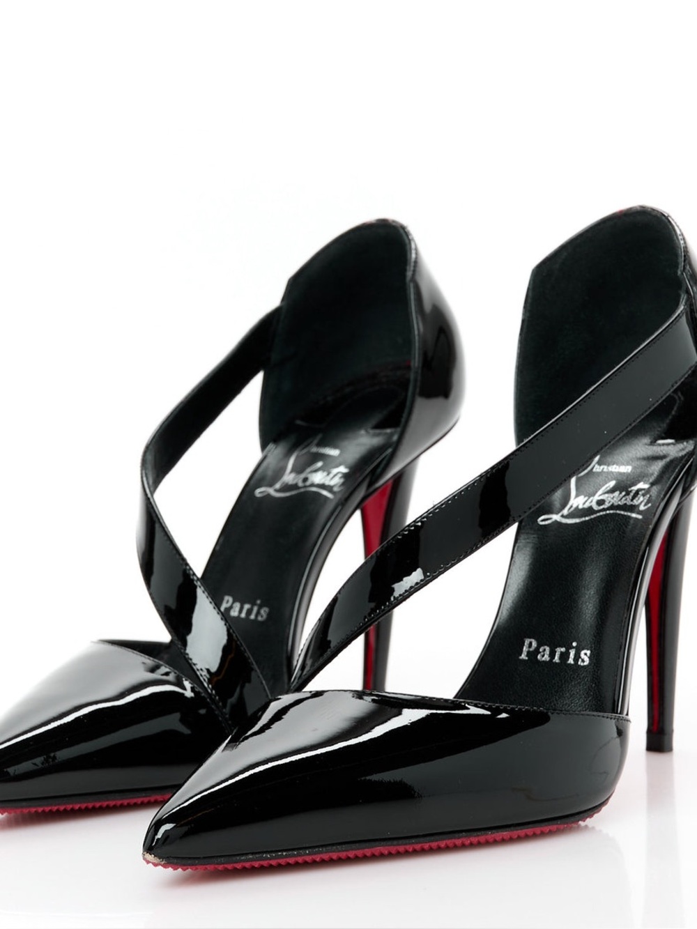 Christian Louboutin Black Patent Leather Astrid 100 Pumps